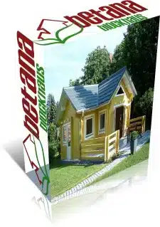 Eine gelbe Kiste mit einem gelben Haus darauf.